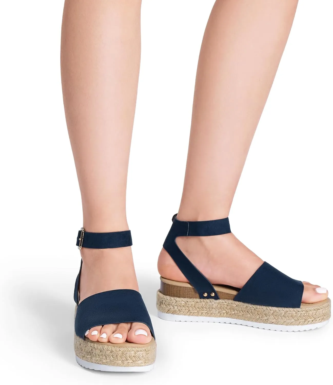 DREAM PAIRS Women's Platform Espadrilles Casual Ankle Strap Wedge Sandals Comfortable Dressy Summer Shoes