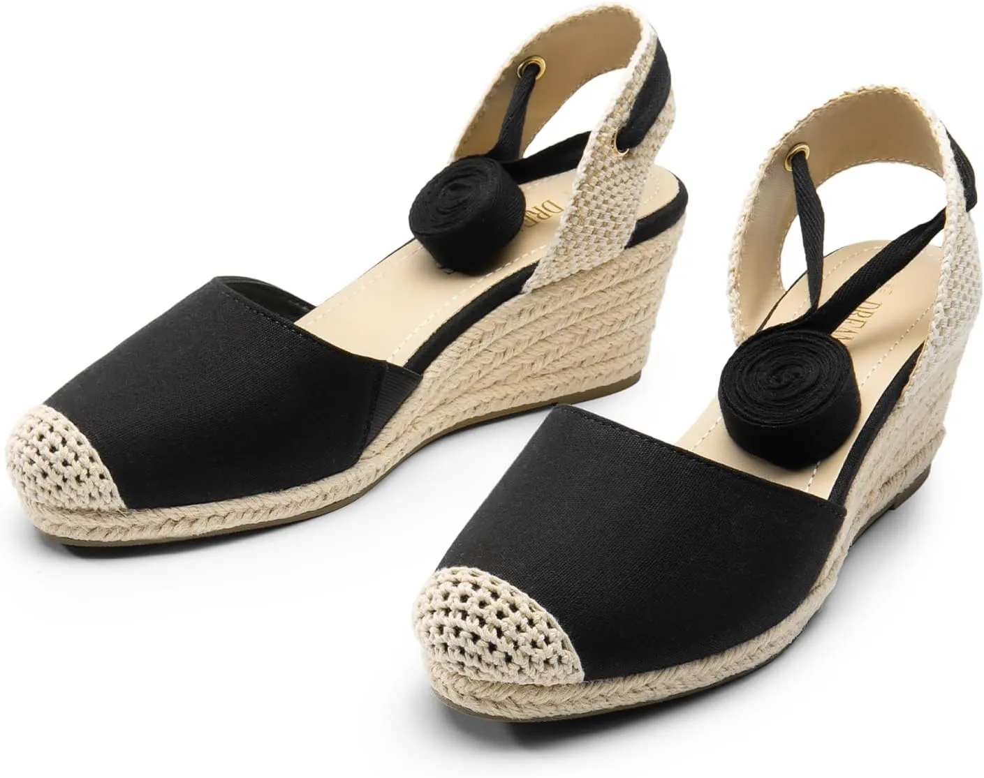 DREAM PAIRS Women's Wedge Sandals Platform Close Toe Espadrilles Strappy Lace Up Sandals Cute Fashion Comfortable Dressy Beach Vocation Summer Shoes