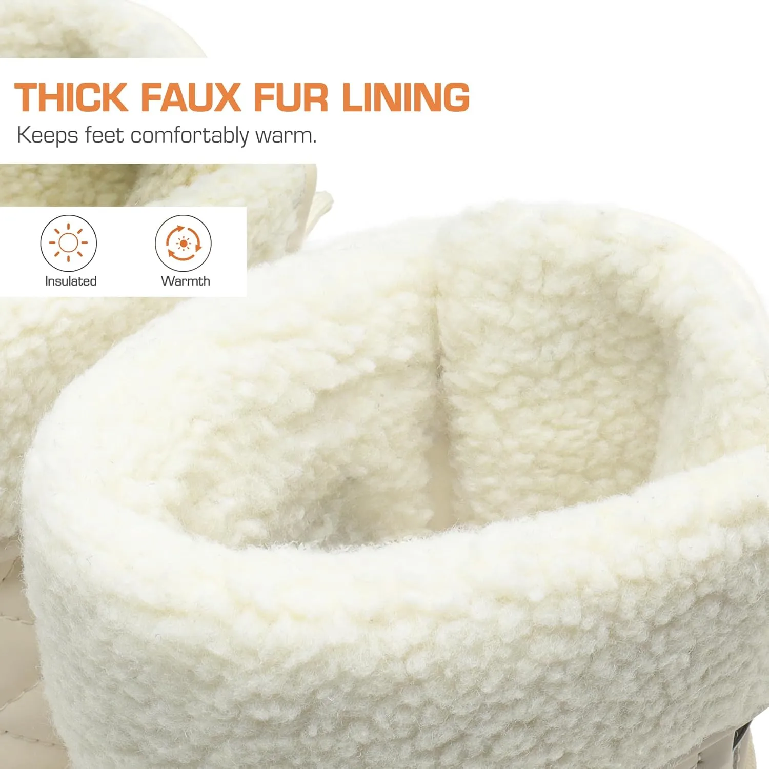 DREAM PAIRS Women's Winter Duck Boots Mid Calf Warm Insulated Faux Fur Lined Waterproof Lace Up Snow Boots