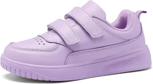 DSWED Unisex-Child Leather Lightweight Breathable Knit Athletic Running Sneakers for Kids Shoes for Boys Girls