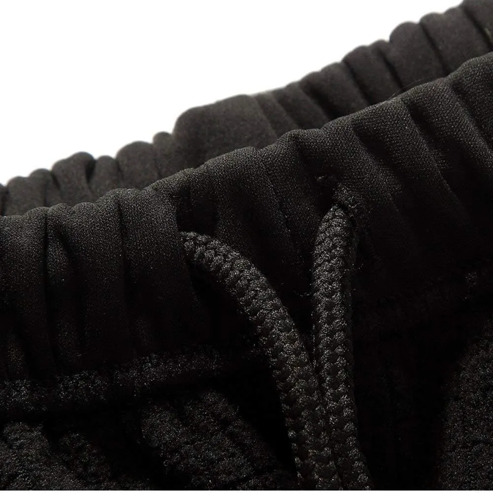 DuShow Men Fleece Cycling Winter Pants(No Padded) Women Thermal Windproof Athletic Pants