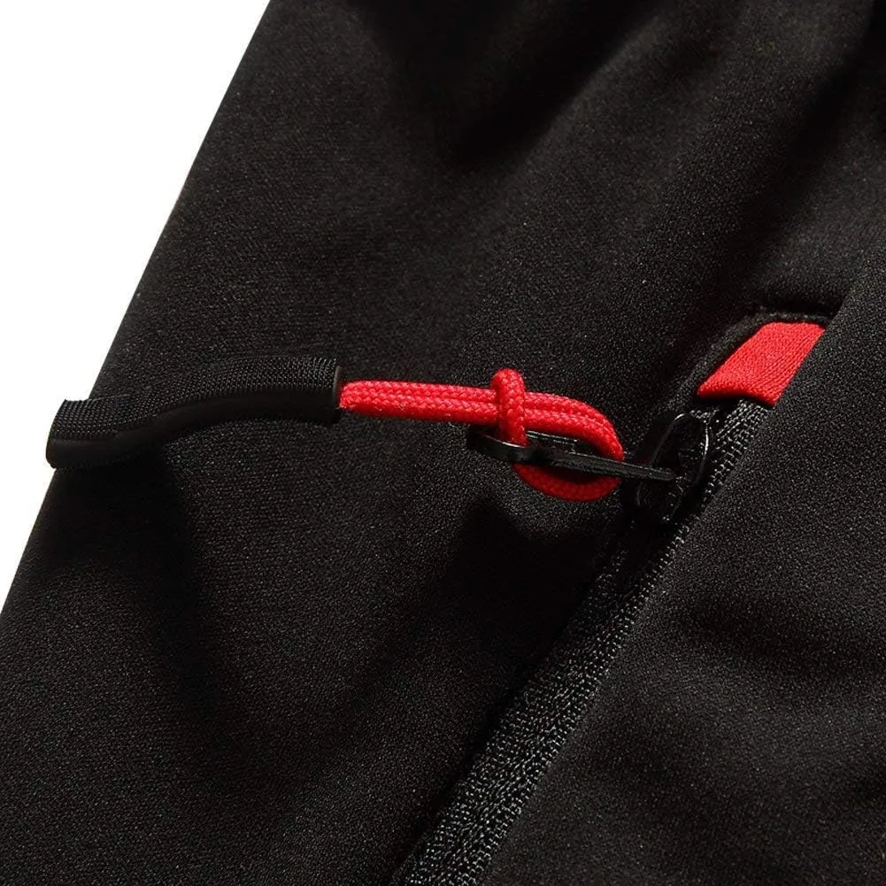 DuShow Men Fleece Cycling Winter Pants(No Padded) Women Thermal Windproof Athletic Pants