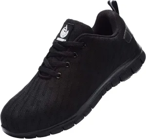 DYKHMILY Steel Toe Shoes for Men Women Lightweight Safety Shoes Steel Toe Sneakers Comfortable Non Slip Work Shoes Composite Indestructible Shoes