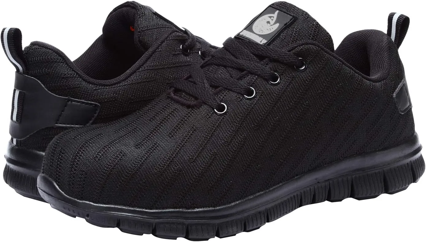 DYKHMILY Steel Toe Shoes for Men Women Lightweight Safety Shoes Steel Toe Sneakers Comfortable Non Slip Work Shoes Composite Indestructible Shoes