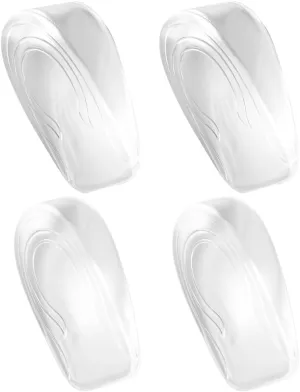 ERINGOGO 2Pairs Gel Shoe Heel Lift Inserts Cushion Pads for Men Women Shock Absorbing Height Increase Insoles Breathable and Comfortable for Sneakers Flats and Boots