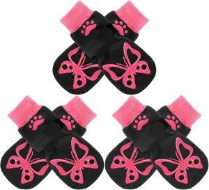 EXPAWLORER Anti Slip Dog Socks to Prevent Licking Paws,Winter Dog Boots & Paw Protectors,Dog Booties for Hardwood Floors with Grippers,Dog Shoes for Hot/Cold Pavement Small Medium Large Senior Dog