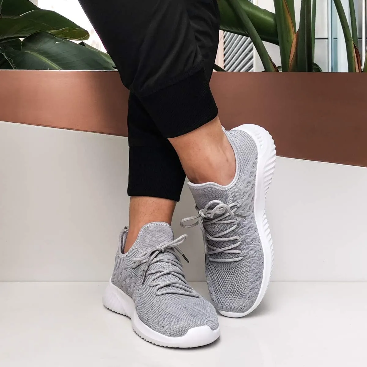 Feethit Mens Slip On Walking Shoes Lightweight Breathable Non Slip Running Shoes Comfortable Fashion Sneakers for Men
