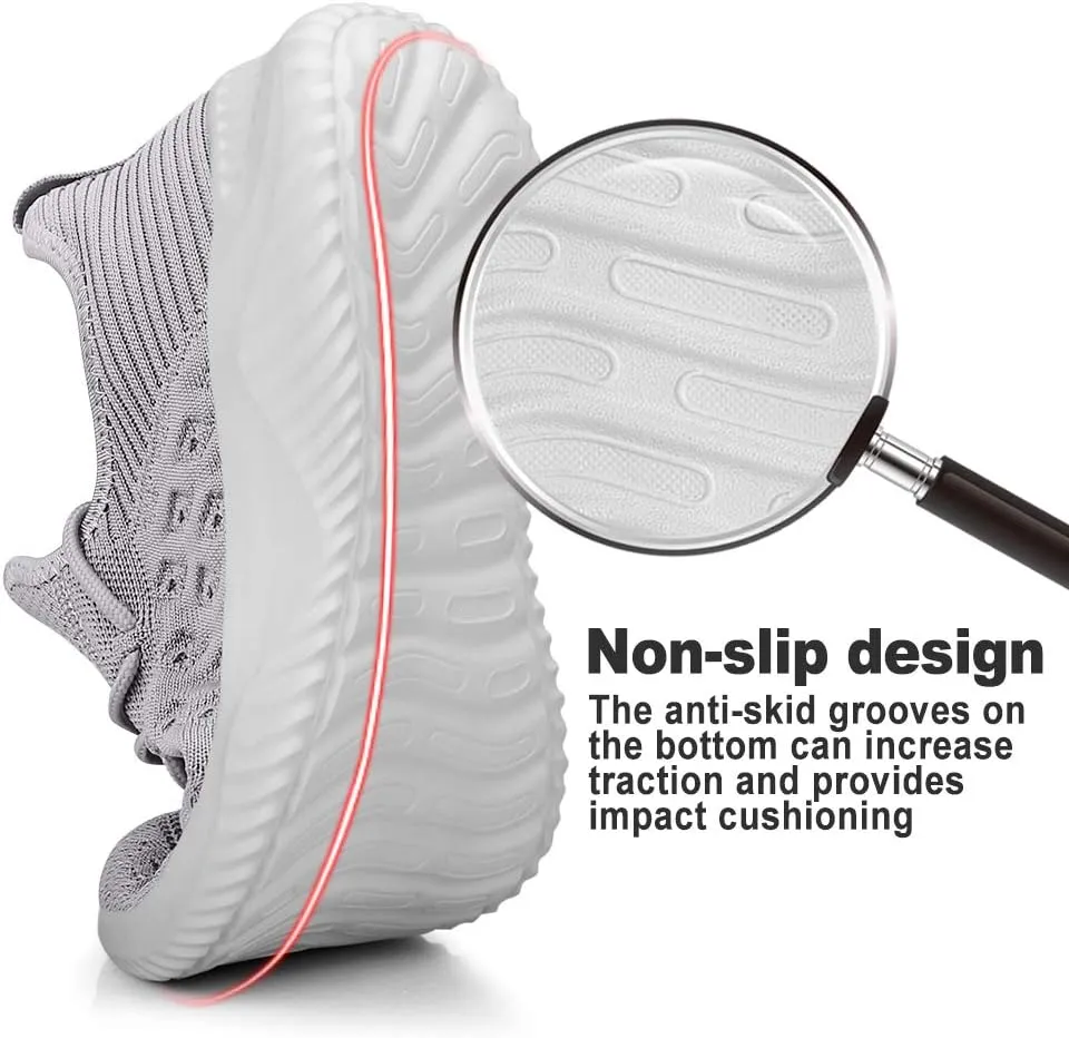Feethit Mens Slip On Walking Shoes Lightweight Breathable Non Slip Running Shoes Comfortable Fashion Sneakers for Men