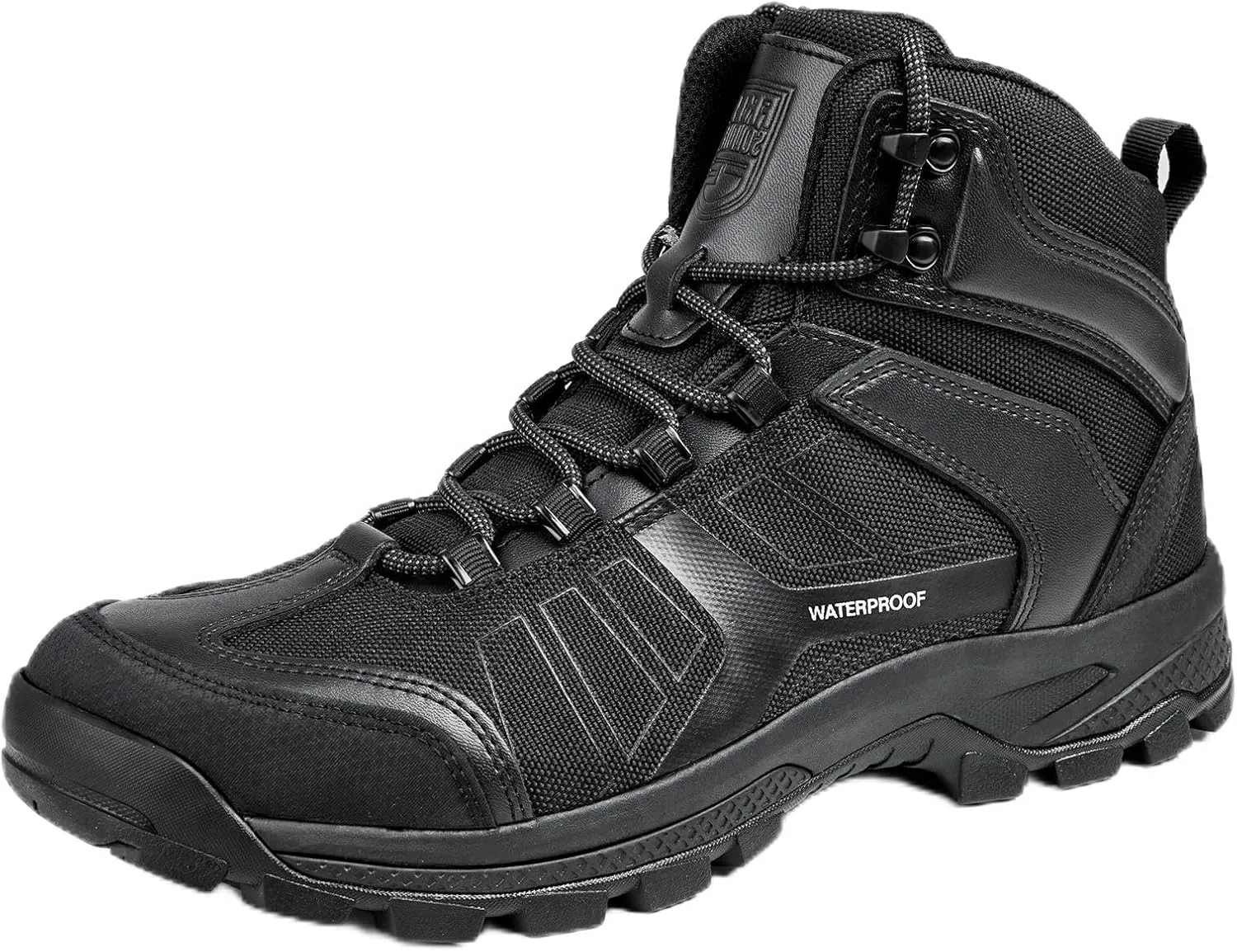 FREE SOLDIER Waterproof Hiking Boots for Men Black Boots Hiking Shoes for Men