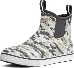 Furuian Men's Deck Boots Fishing Boots Waterproof Rain Boots Ankle Booties Slip On Neoprene Rubber Footwear Chelsea Boots Men botas para hombre for Gardening Fishing Boating Camping Sailing