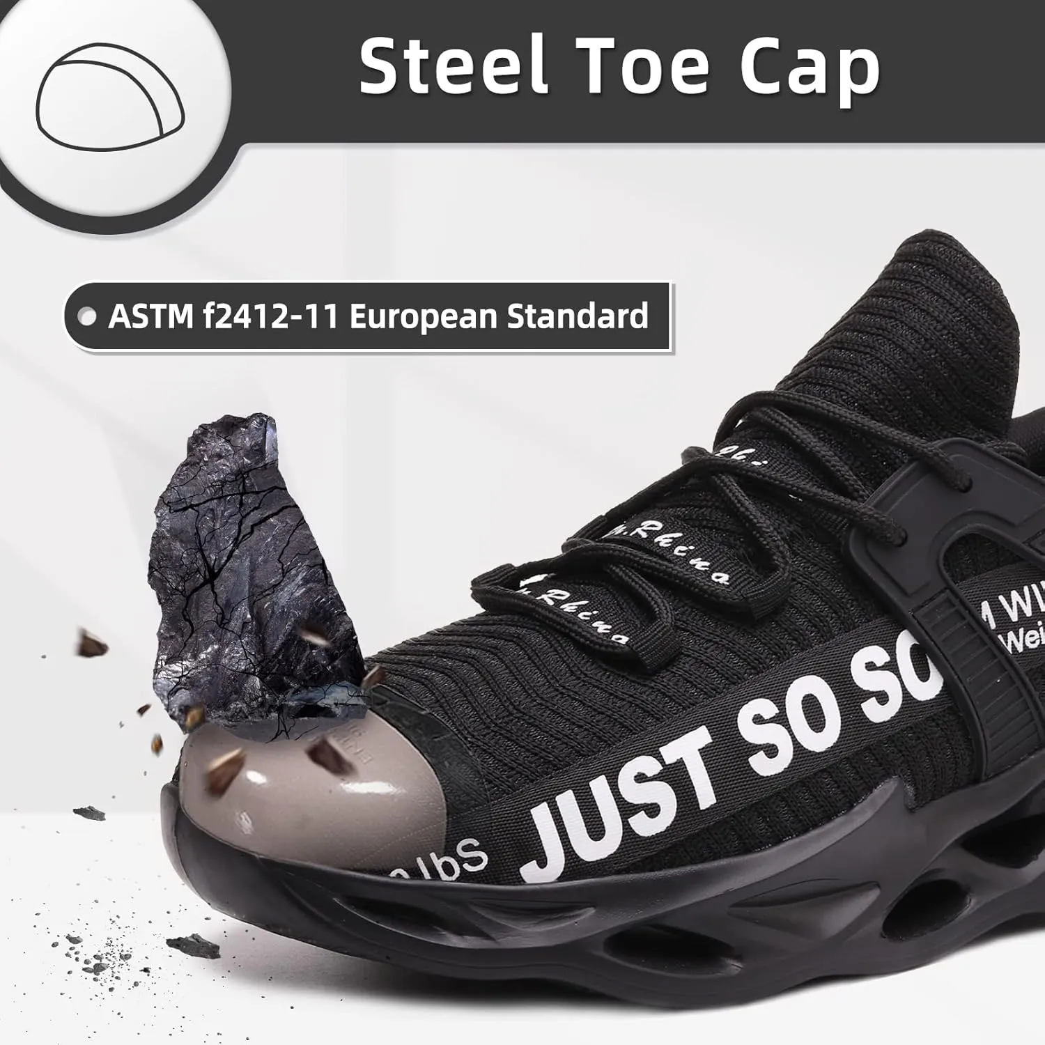 Furuian Steel Toe Shoes for Women Men Lightweight Safety Shoes Comfortable Steel Toe Sneakers Work Shoes