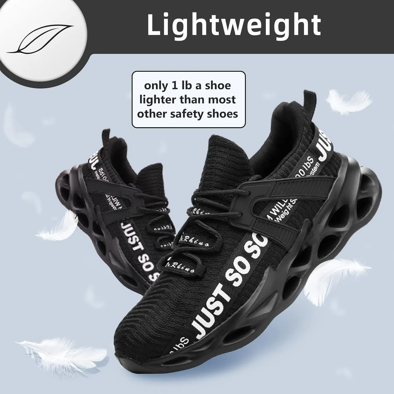Furuian Steel Toe Shoes for Women Men Lightweight Safety Shoes Comfortable Steel Toe Sneakers Work Shoes