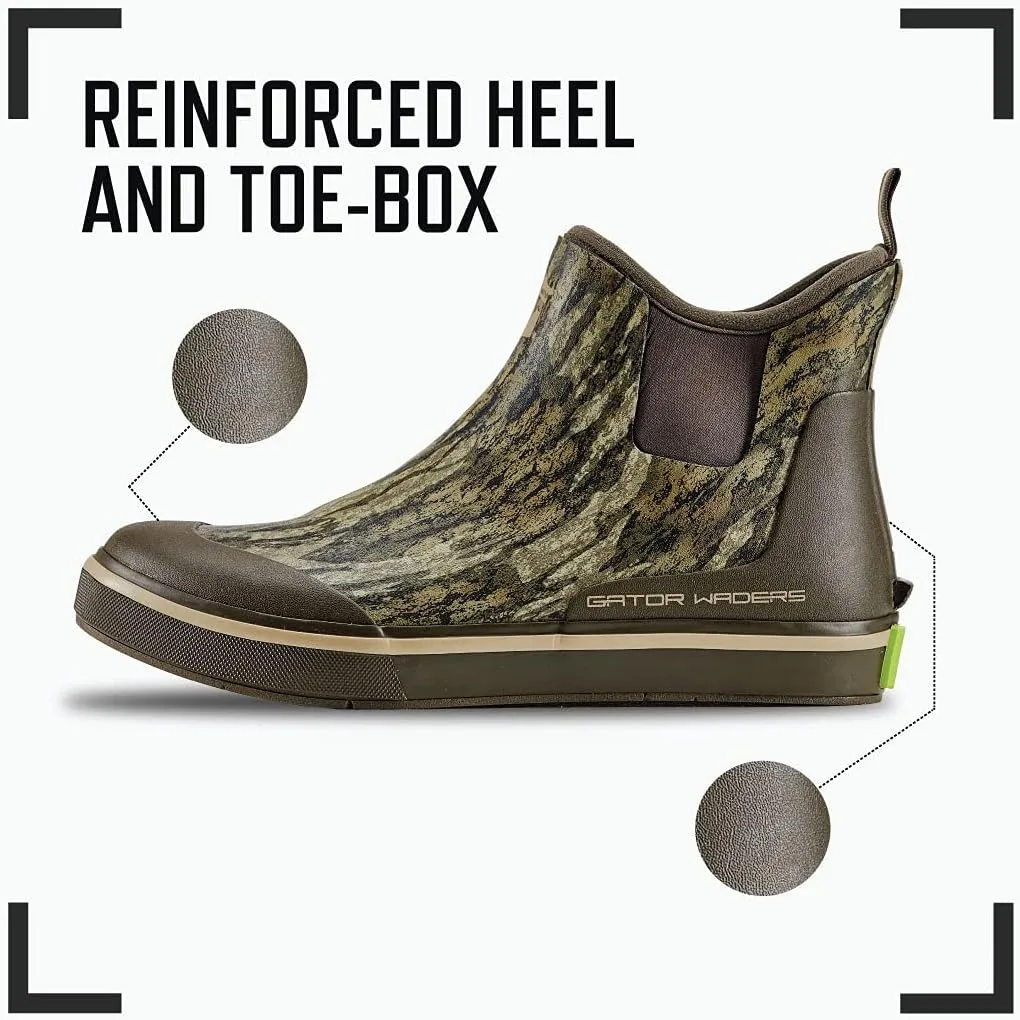 Gator Waders Men's Camp Boots - Durable Slip-Resistant Neoprene Lined Waterproof Ankle Boots for Camping, Fishing & Hiking