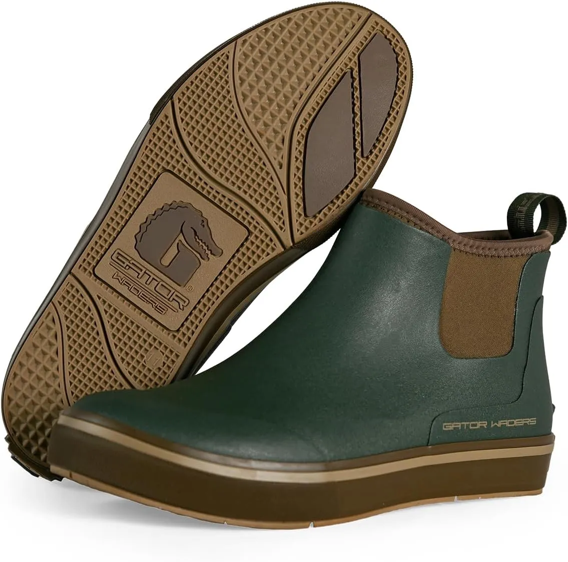 Gator Waders Men's Camp Boots - Durable Slip-Resistant Neoprene Lined Waterproof Ankle Boots for Camping, Fishing & Hiking