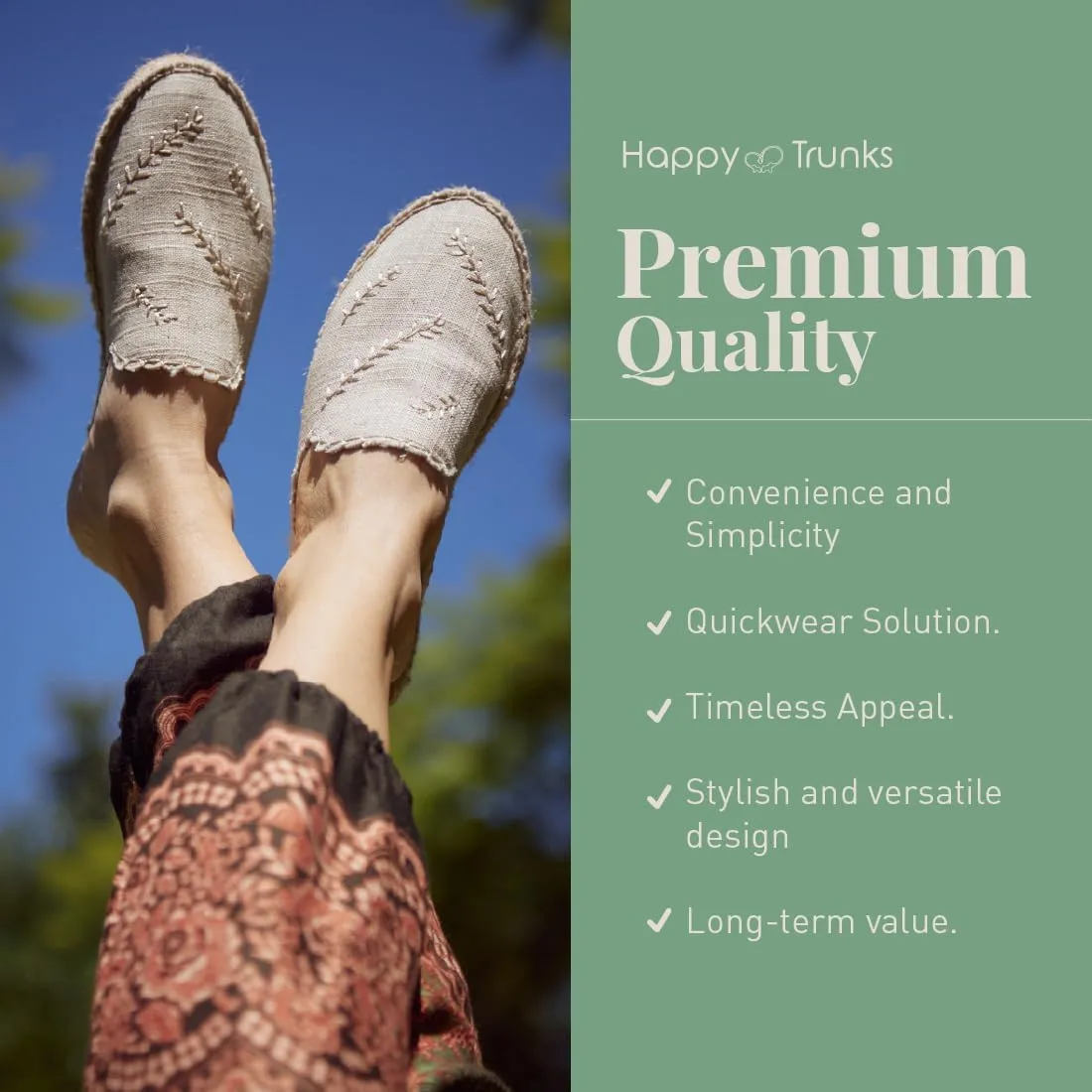 Happy Trunks Mules for Women Slip on Clogs Comfortable Backless Flats Shoes/Espadrilles for Women/Alpargatas para Mujer/Summer Shoes