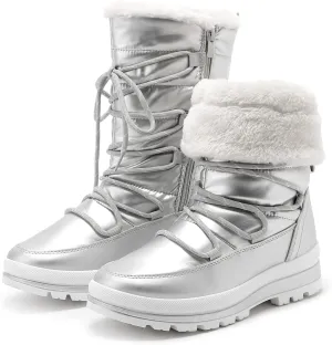 HEAWISH Women’s Winter Snow Boot Fur Lined Mid Calf Warm Boots