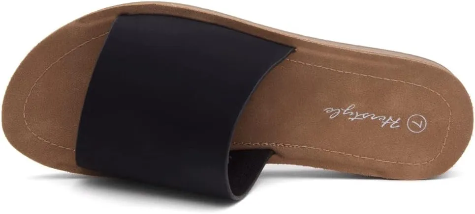 Herstyle Women’s Flat Sandals 2025 – Dressy Fashion Slides with Cushioned Footbed | Open Toe, Slip-On Lightweight Sandals for Summer, Beach & Daily Casual Wear