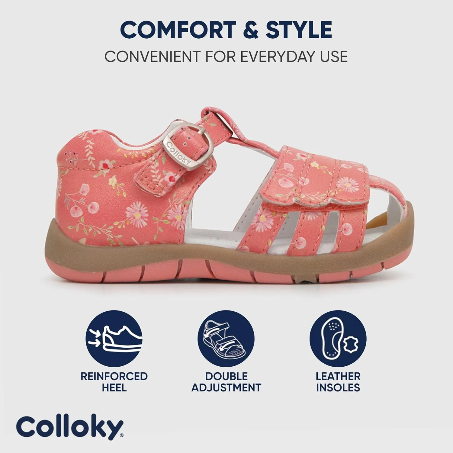 Infant Fisherman Buckle Sandals - Comfortable, with Closed Toe & Adjustable Strap for Daily Wear for First Steps