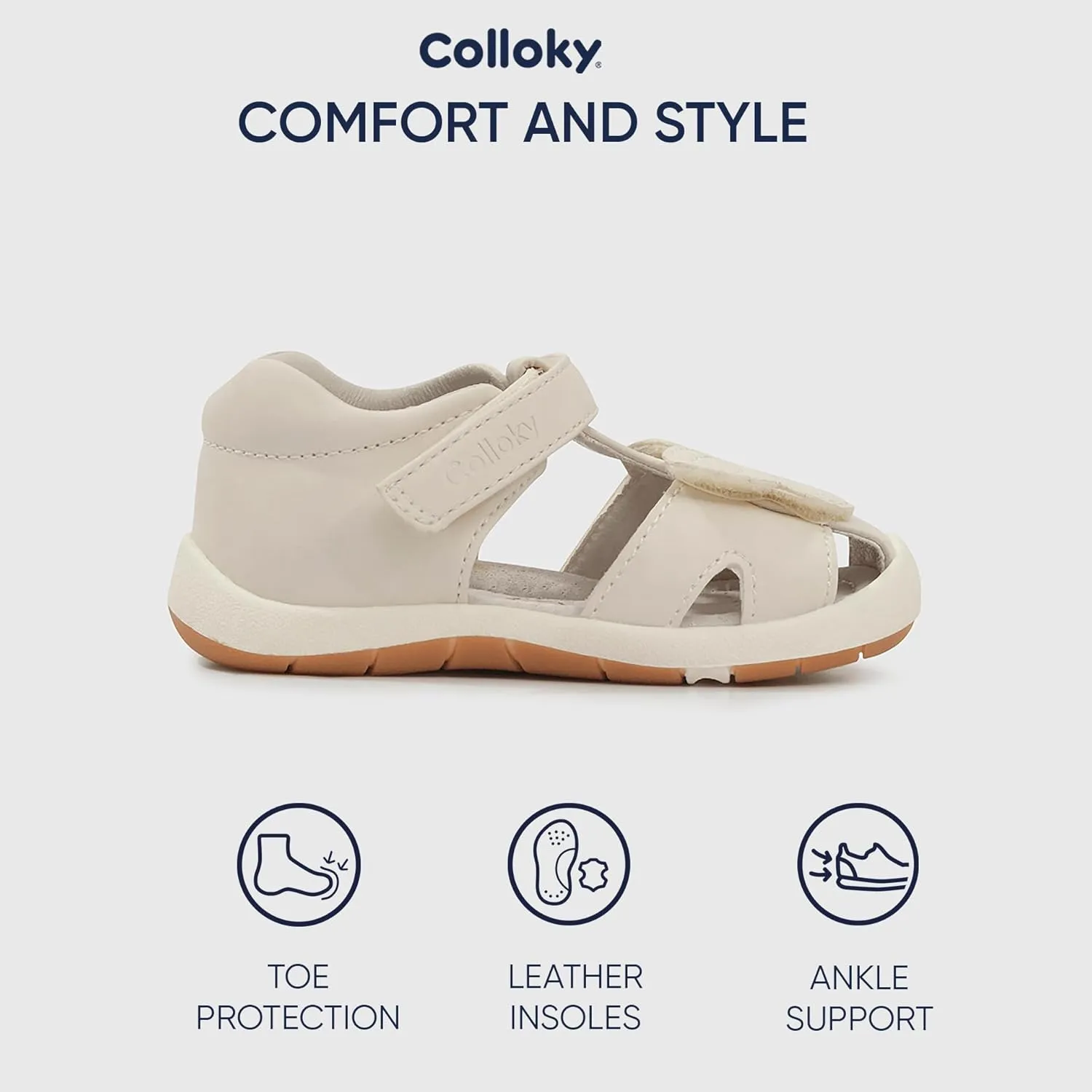 Infant Fisherman Buckle Sandals - Comfortable, with Closed Toe & Adjustable Strap for Daily Wear for First Steps