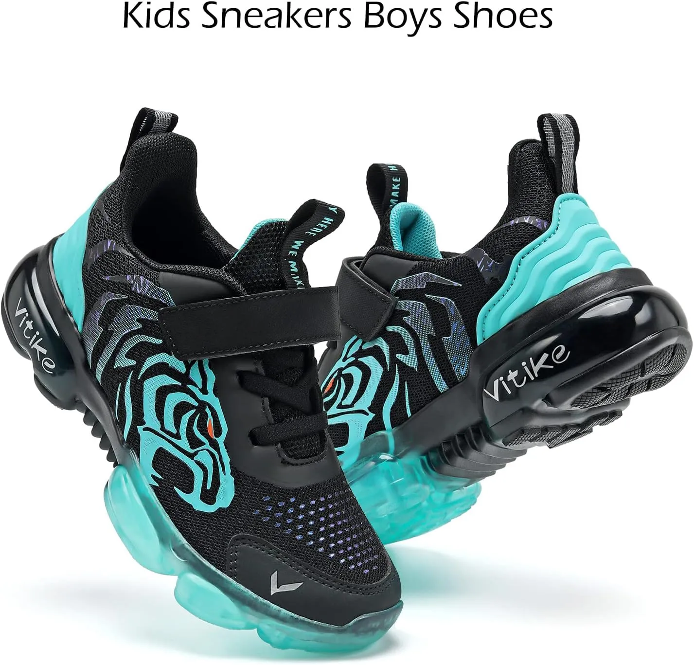 JMFCHI Boys Girls Kids' Sneakers Knitted Mesh Sports Shoes Breathable Lightweight Running Shoes for Kids Fashion Athletic Casual Shoes
