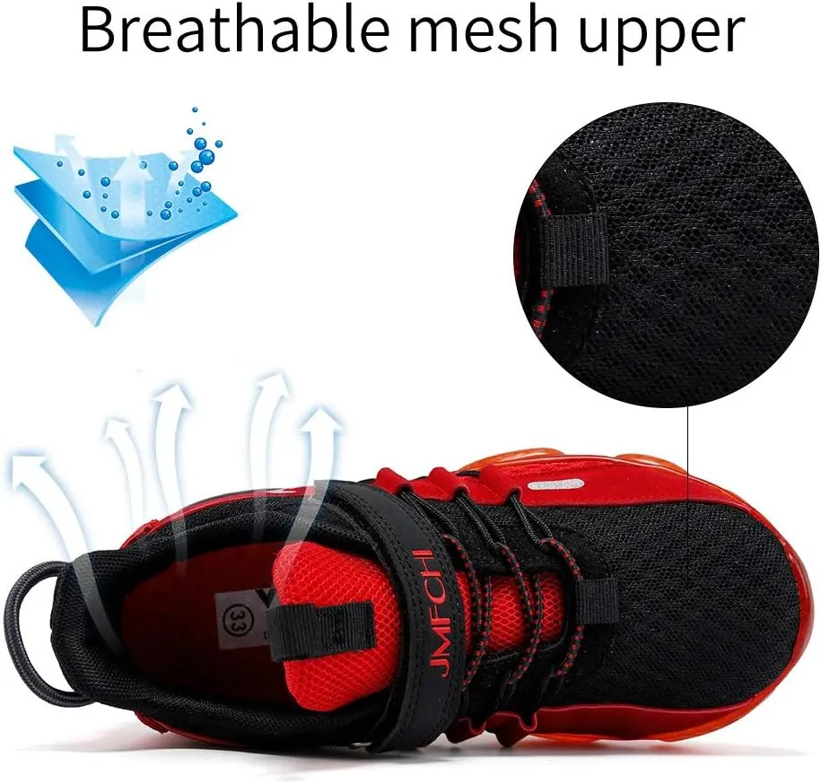 JMFCHI Boys Girls Kids' Sneakers Knitted Mesh Sports Shoes Breathable Lightweight Running Shoes for Kids Fashion Athletic Casual Shoes