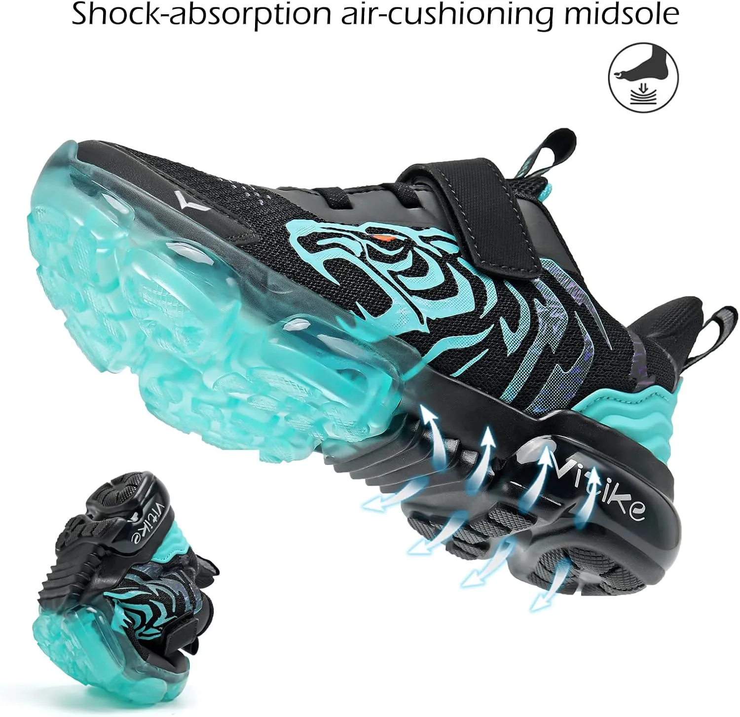 JMFCHI Boys Girls Kids' Sneakers Knitted Mesh Sports Shoes Breathable Lightweight Running Shoes for Kids Fashion Athletic Casual Shoes