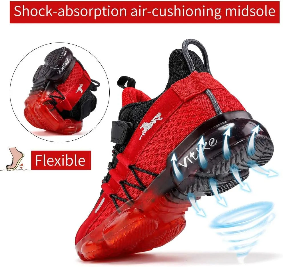JMFCHI Boys Girls Kids' Sneakers Knitted Mesh Sports Shoes Breathable Lightweight Running Shoes for Kids Fashion Athletic Casual Shoes