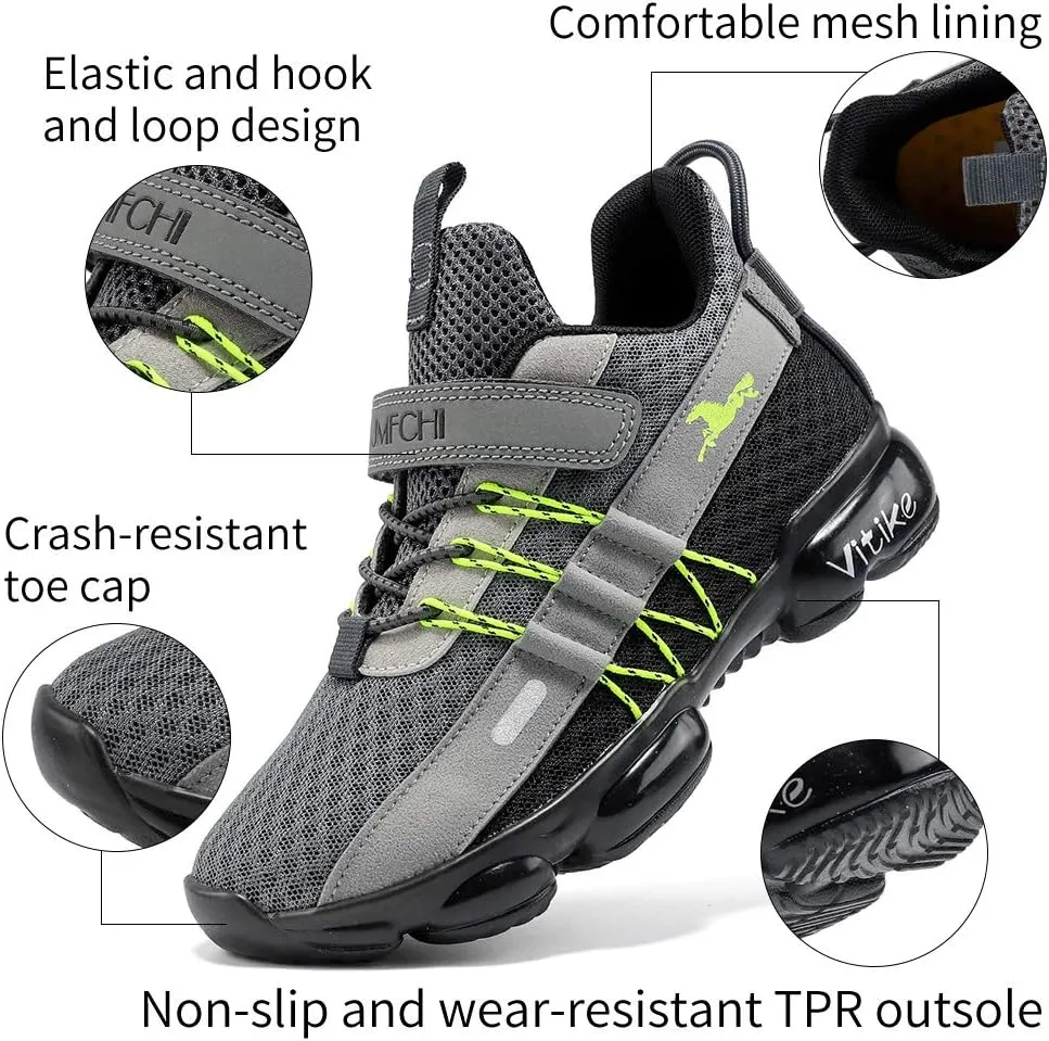 JMFCHI Boys Girls Kids' Sneakers Knitted Mesh Sports Shoes Breathable Lightweight Running Shoes for Kids Fashion Athletic Casual Shoes