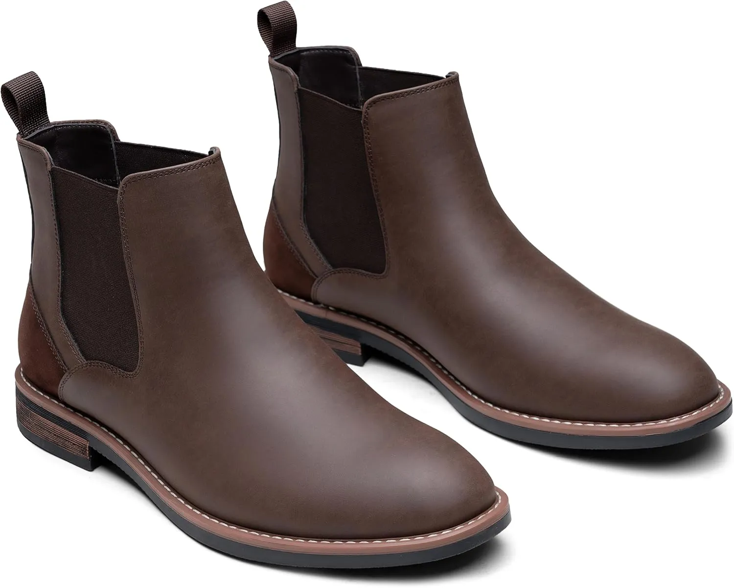 Jousen Men's Chelsea Boots Casual Nubuck for Men Dress Pull on Retro Boot