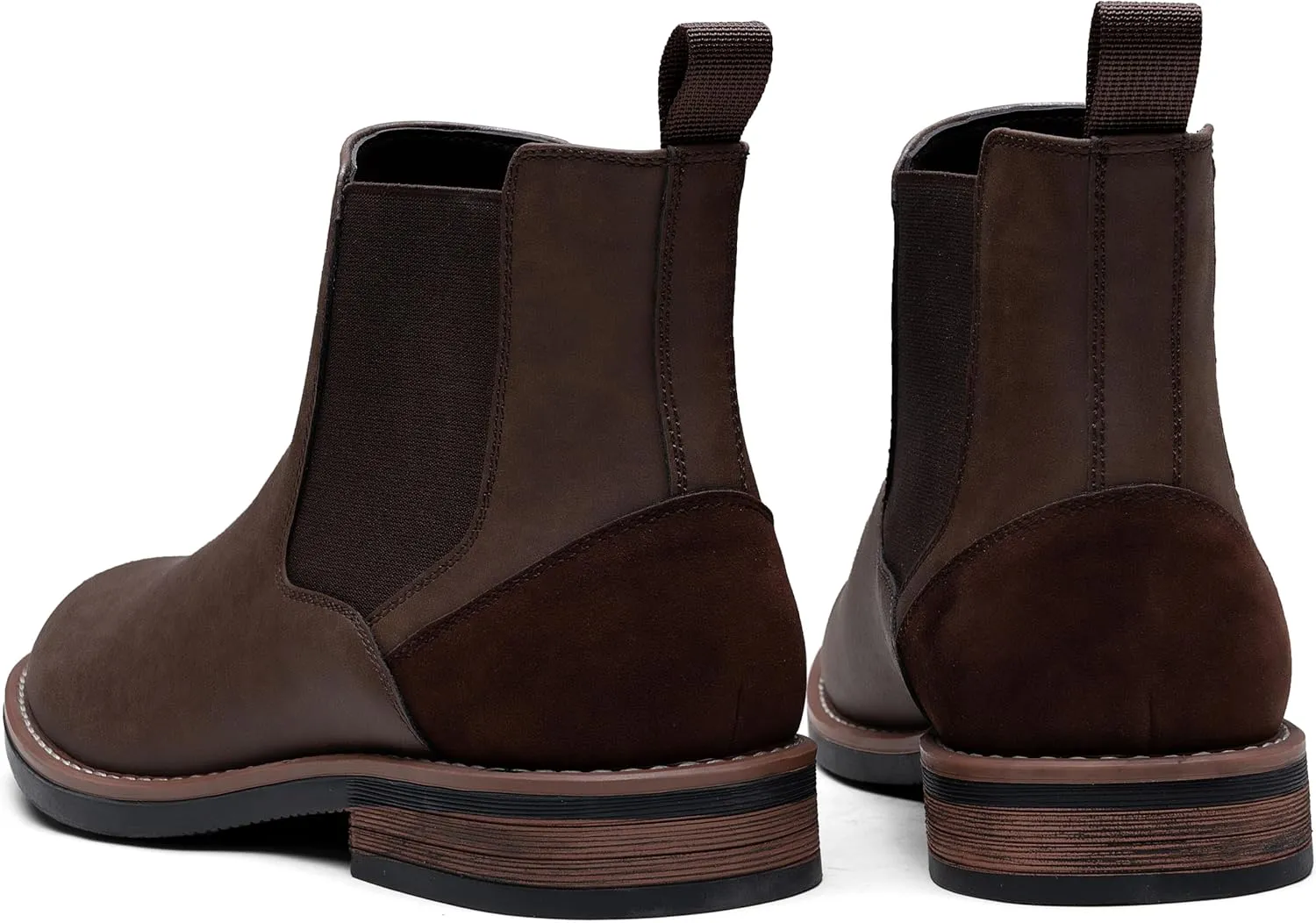 Jousen Men's Chelsea Boots Casual Nubuck for Men Dress Pull on Retro Boot