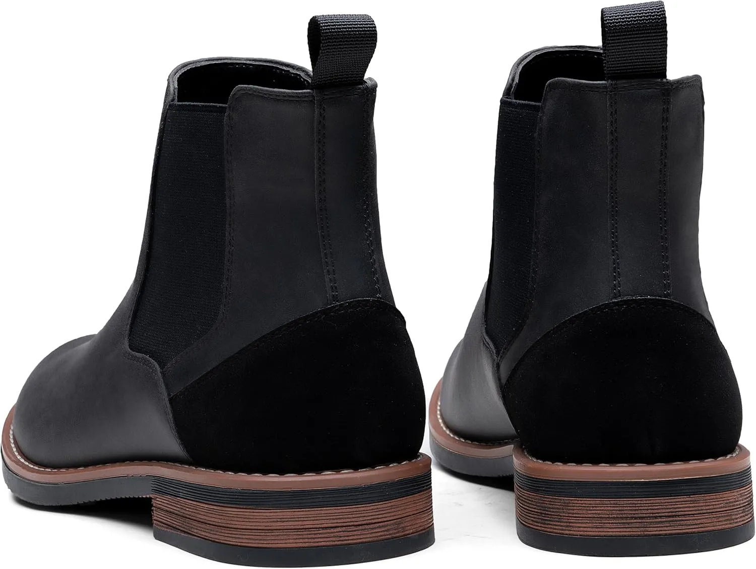 Jousen Men's Chelsea Boots Casual Nubuck for Men Dress Pull on Retro Boot