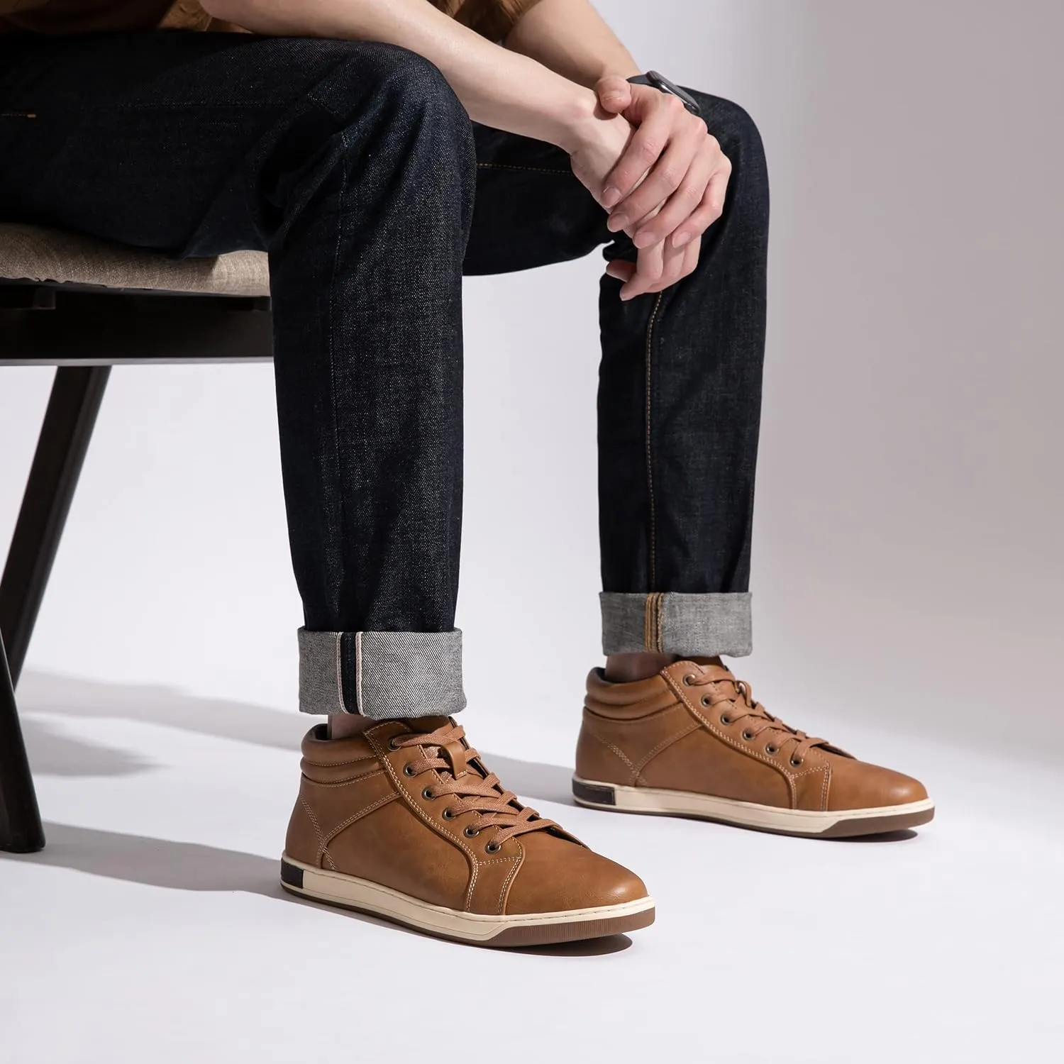 Jousen Men's Fashion Sneakers High Top Dress Sneakers Causal Shoes for Men