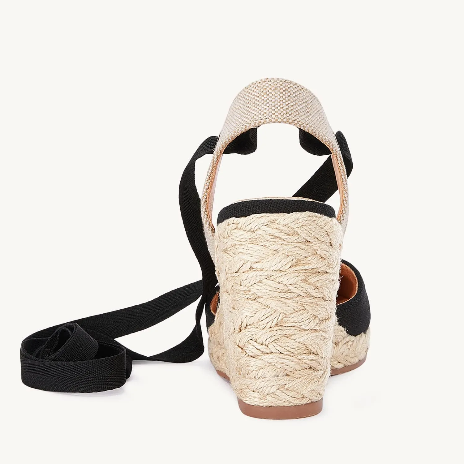 Juliet Holy Womens Lace up Espadrilles Closed Toe Wedges Sandals Strappy Slingback Platform Heels