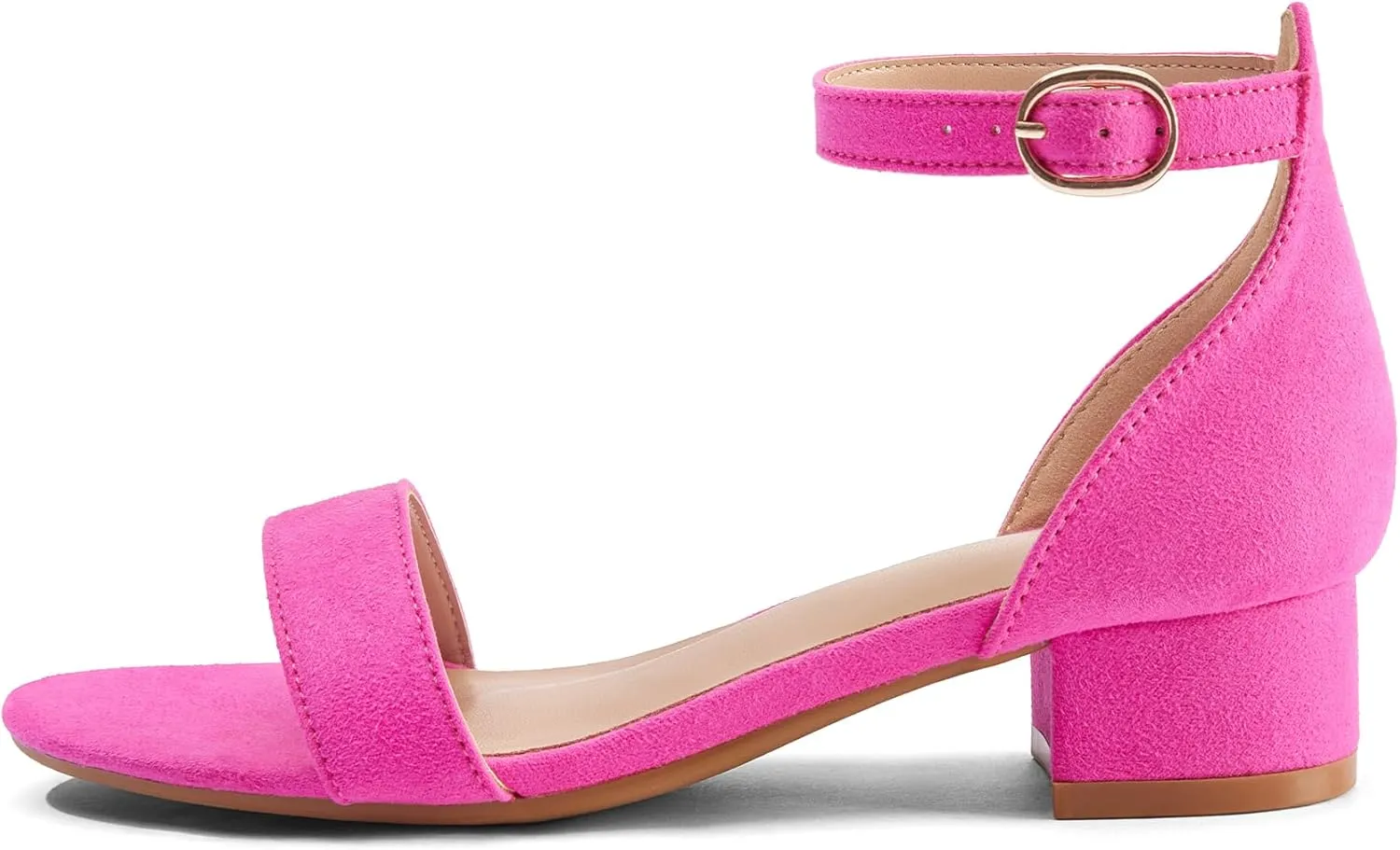 K KomForme Girls Sandals Low Heels Dress Pump Ankle Strap Open Toe Wedding Party Shoes(Toddler/Little Kids/Big Kids)