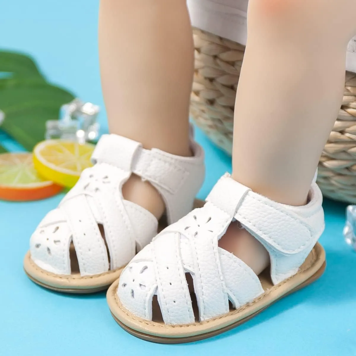 KIDSUN Baby Infant Girls Boys Sandals Non Slip Rubber Sole Summer Beach Outdoor First Walker Crib Shoes
