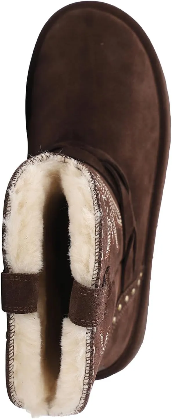 Lamo Women's Wrangler Boots for Women - NeverWet® water and Stain resistant technology - Cirrus footbed System™ - Cozy Faux fur lining 10.5" Women's Western Style boots
