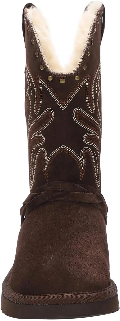 Lamo Women's Wrangler Boots for Women - NeverWet® water and Stain resistant technology - Cirrus footbed System™ - Cozy Faux fur lining 10.5" Women's Western Style boots