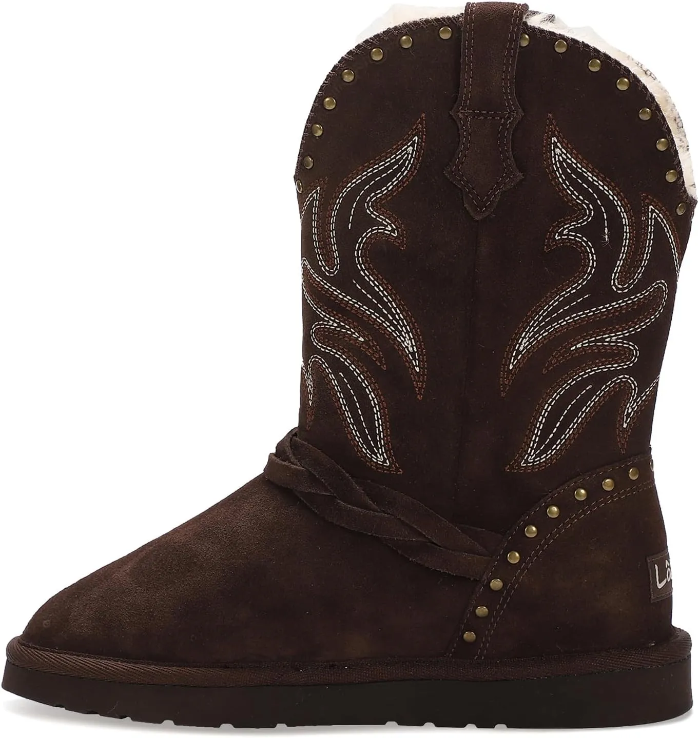 Lamo Women's Wrangler Boots for Women - NeverWet® water and Stain resistant technology - Cirrus footbed System™ - Cozy Faux fur lining 10.5" Women's Western Style boots