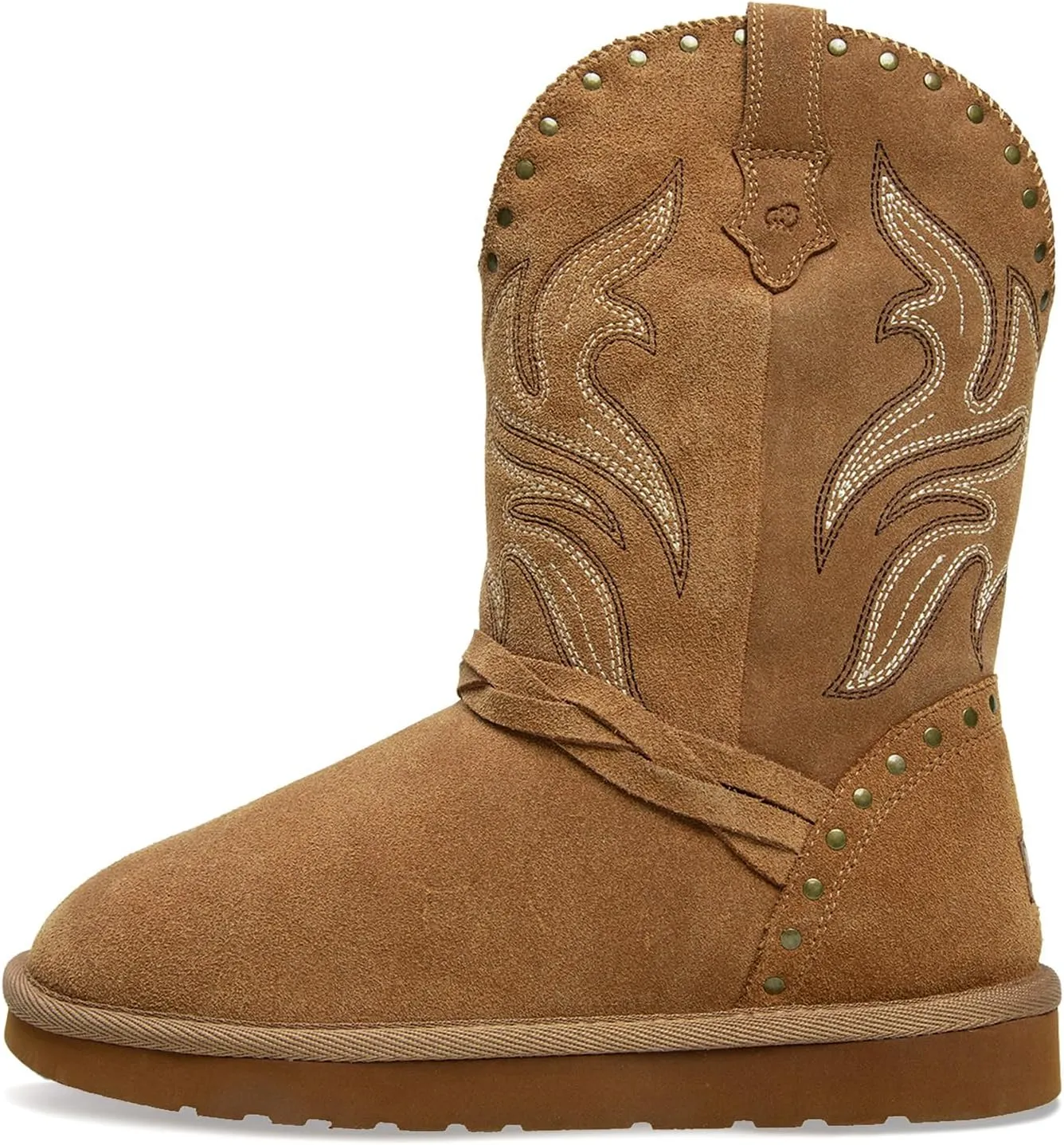Lamo Women's Wrangler Boots for Women - NeverWet® water and Stain resistant technology - Cirrus footbed System™ - Cozy Faux fur lining 10.5" Women's Western Style boots
