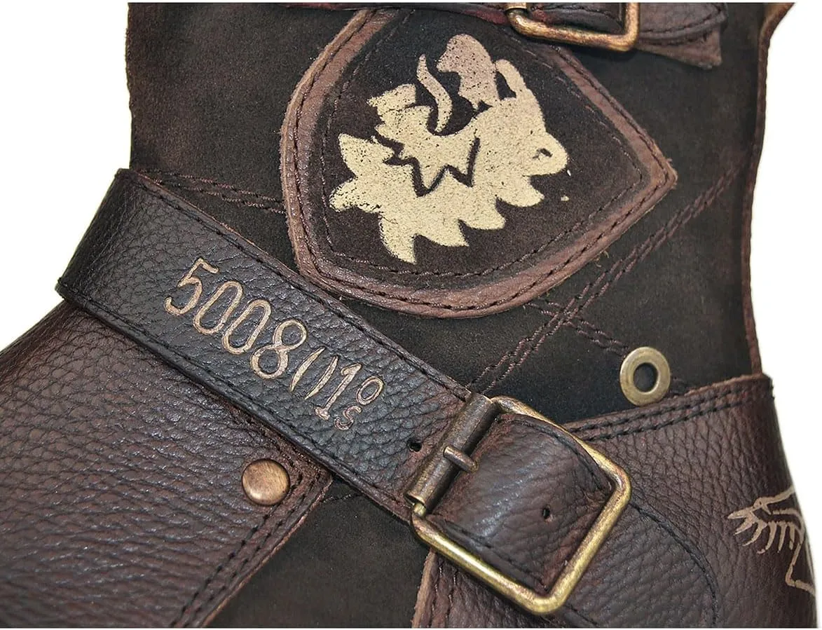 Leather Casual Motorcycle Combat Hiking Dress Ankle Boots for Men with Side Zipper CD-5008-1-N-S