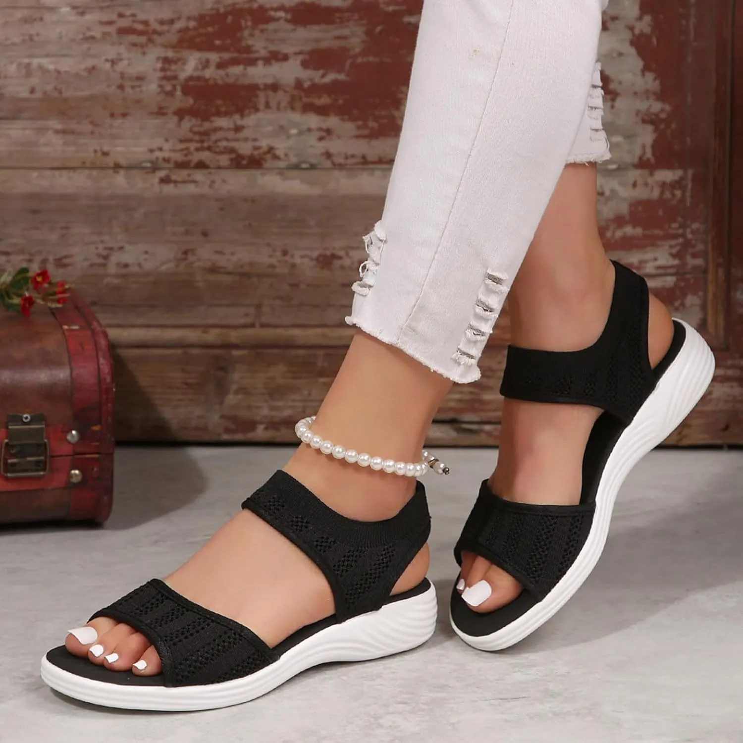 Lightweight Pillow Slippers for Women Beach Non Slip Slides Sandals Walking Shoes Versatile Sandals