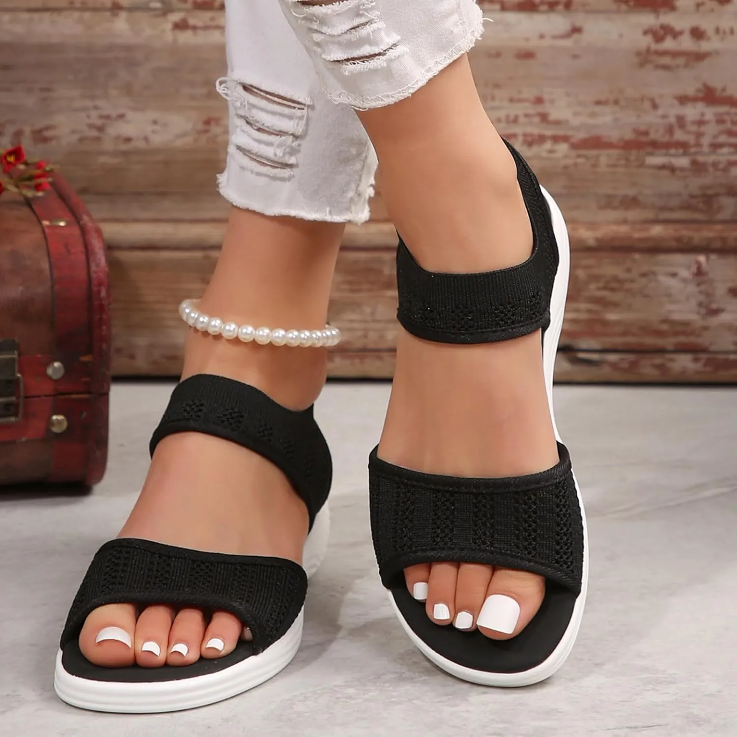 Lightweight Pillow Slippers for Women Beach Non Slip Slides Sandals Walking Shoes Versatile Sandals
