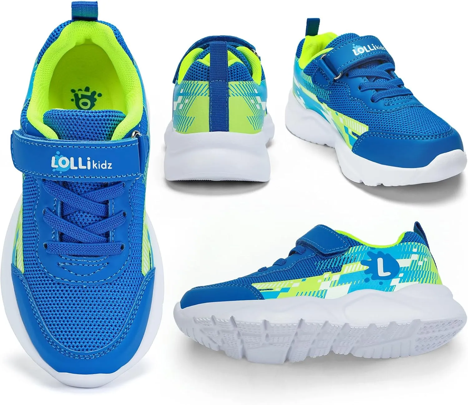 LOLLi kidz Boys Girls Shoes Kids Sneakers Athletic Tennis Shoes Lightweight Breathable Running Shoes