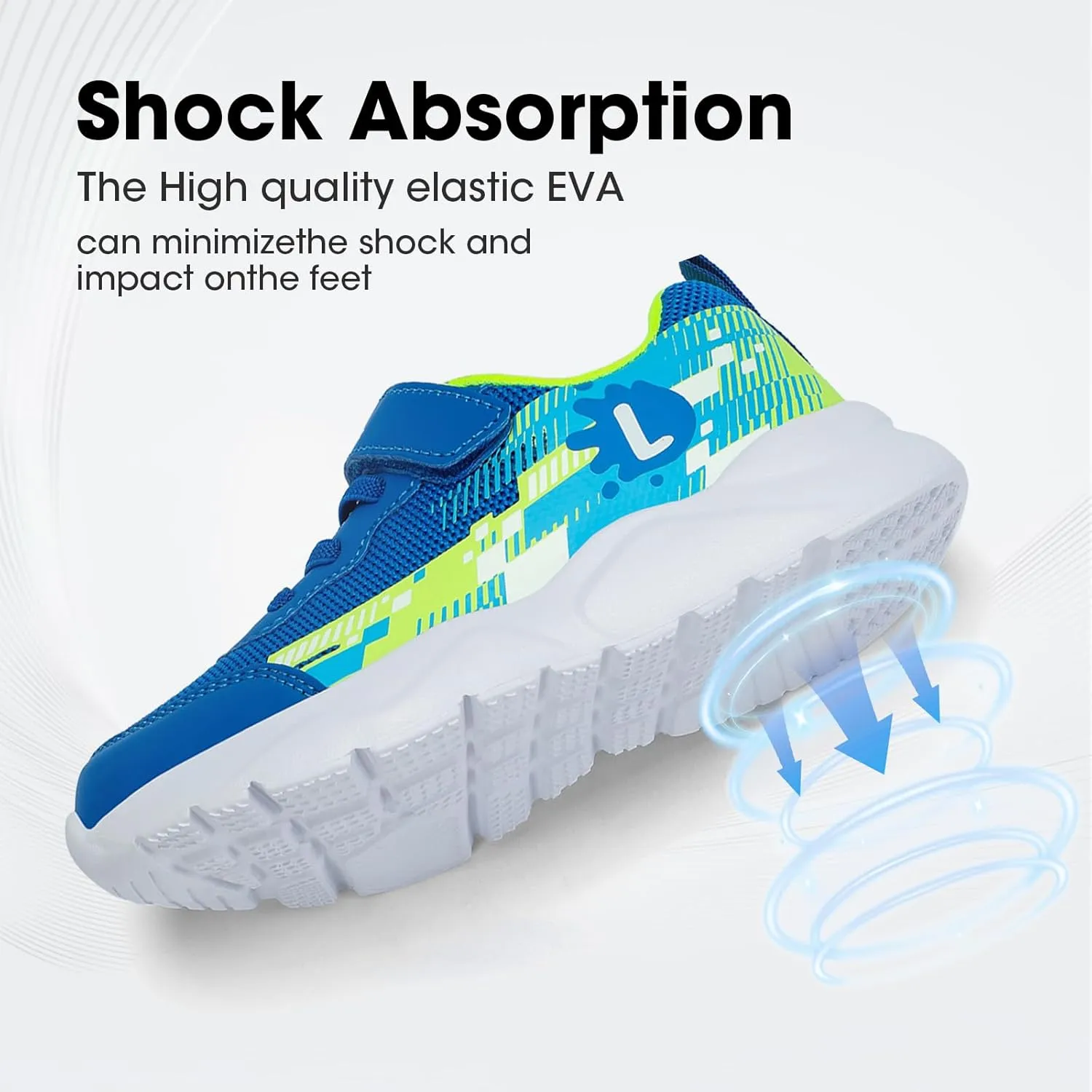 LOLLi kidz Boys Girls Shoes Kids Sneakers Athletic Tennis Shoes Lightweight Breathable Running Shoes