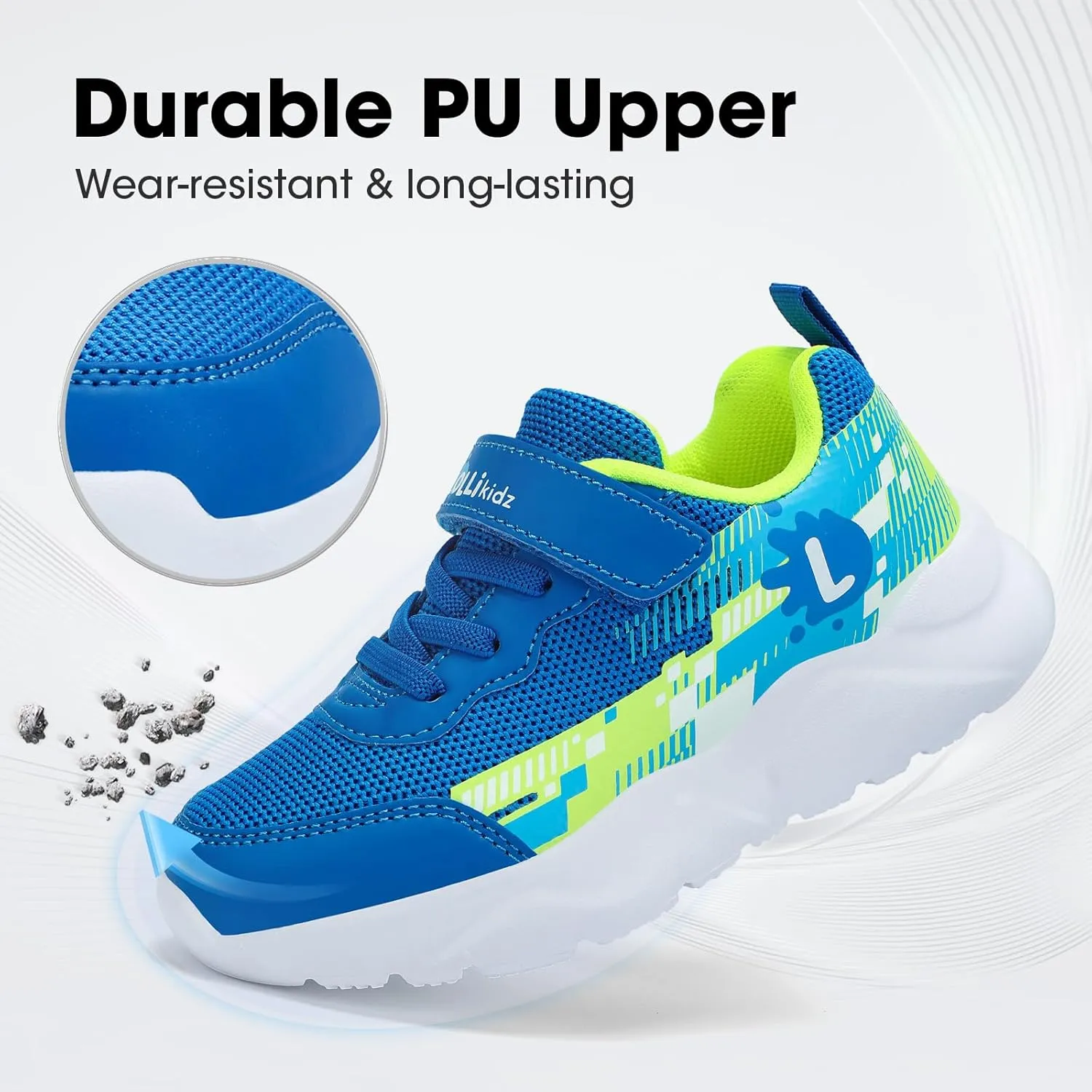 LOLLi kidz Boys Girls Shoes Kids Sneakers Athletic Tennis Shoes Lightweight Breathable Running Shoes