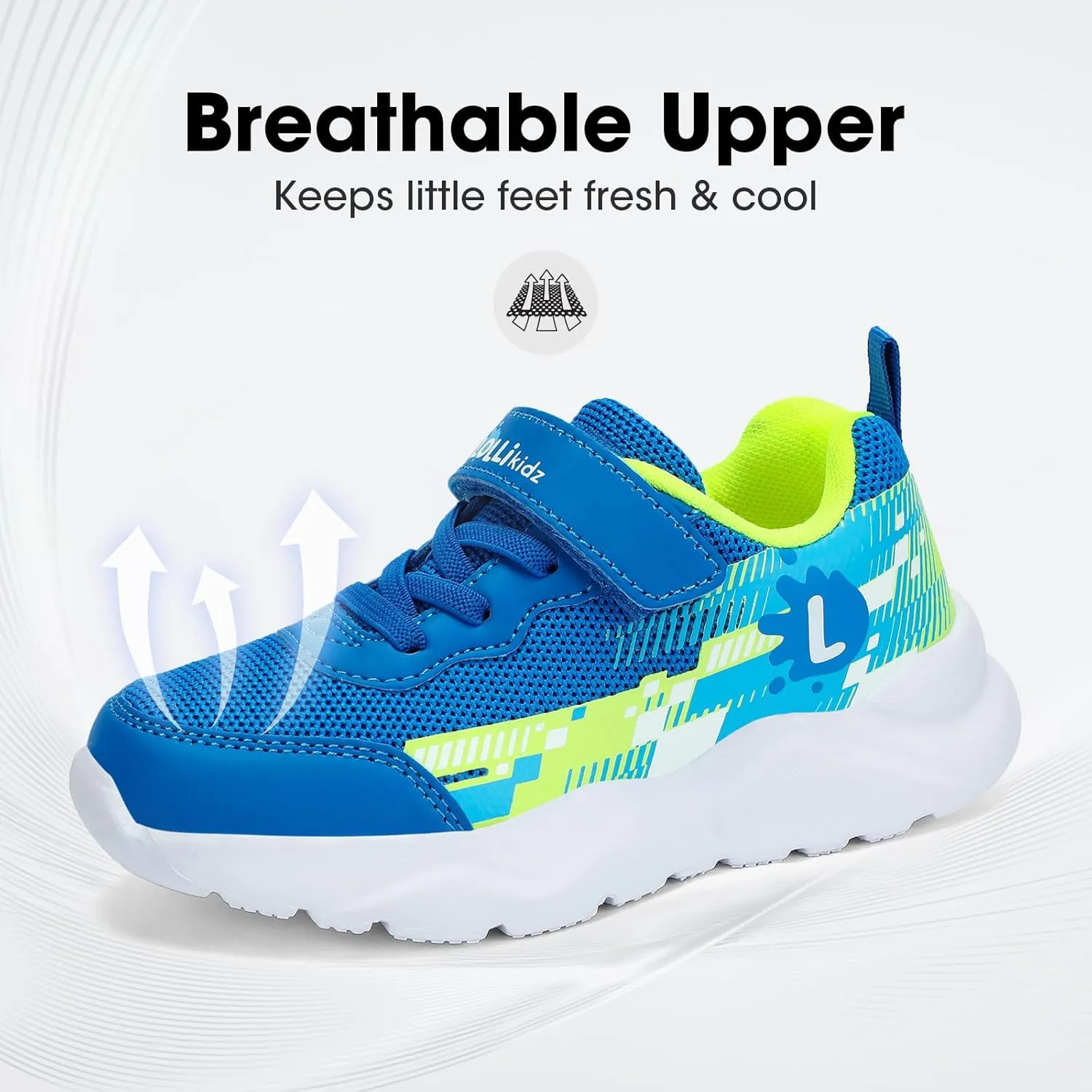 LOLLi kidz Boys Girls Shoes Kids Sneakers Athletic Tennis Shoes Lightweight Breathable Running Shoes