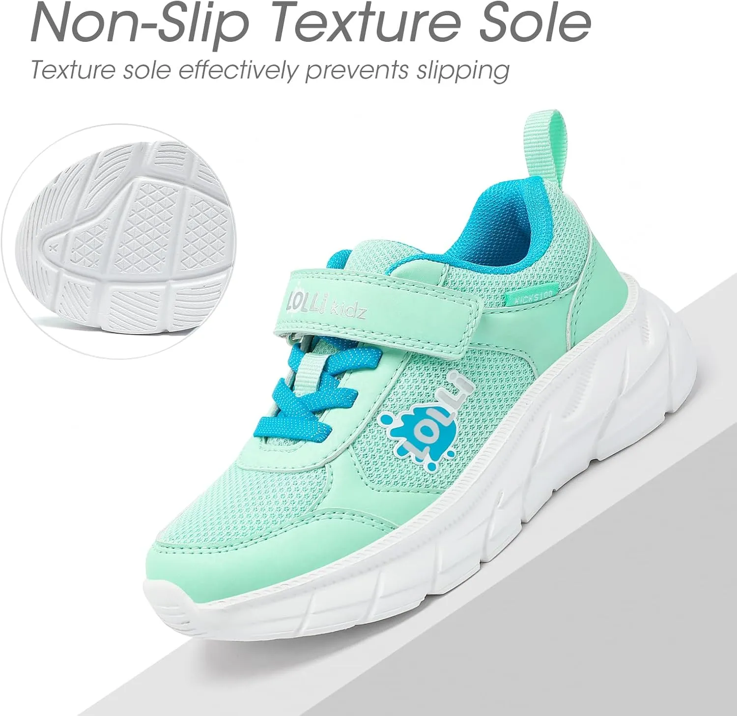 LOLLi kidz Kids Tennis Shoes for Boys and Girls Lightweight Breathable Athletic Great Grip Running Gym Sport Sneakers from