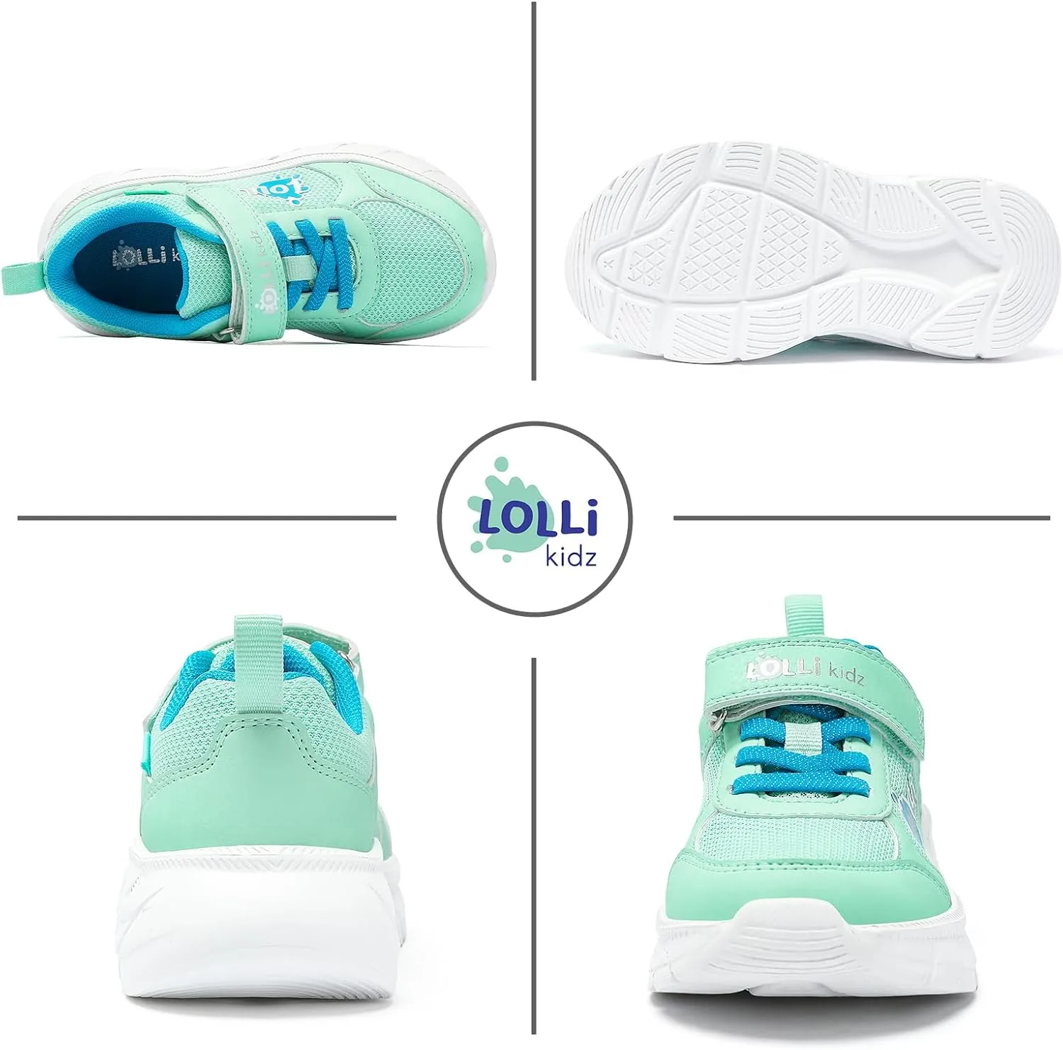 LOLLi kidz Kids Tennis Shoes for Boys and Girls Lightweight Breathable Athletic Great Grip Running Gym Sport Sneakers from