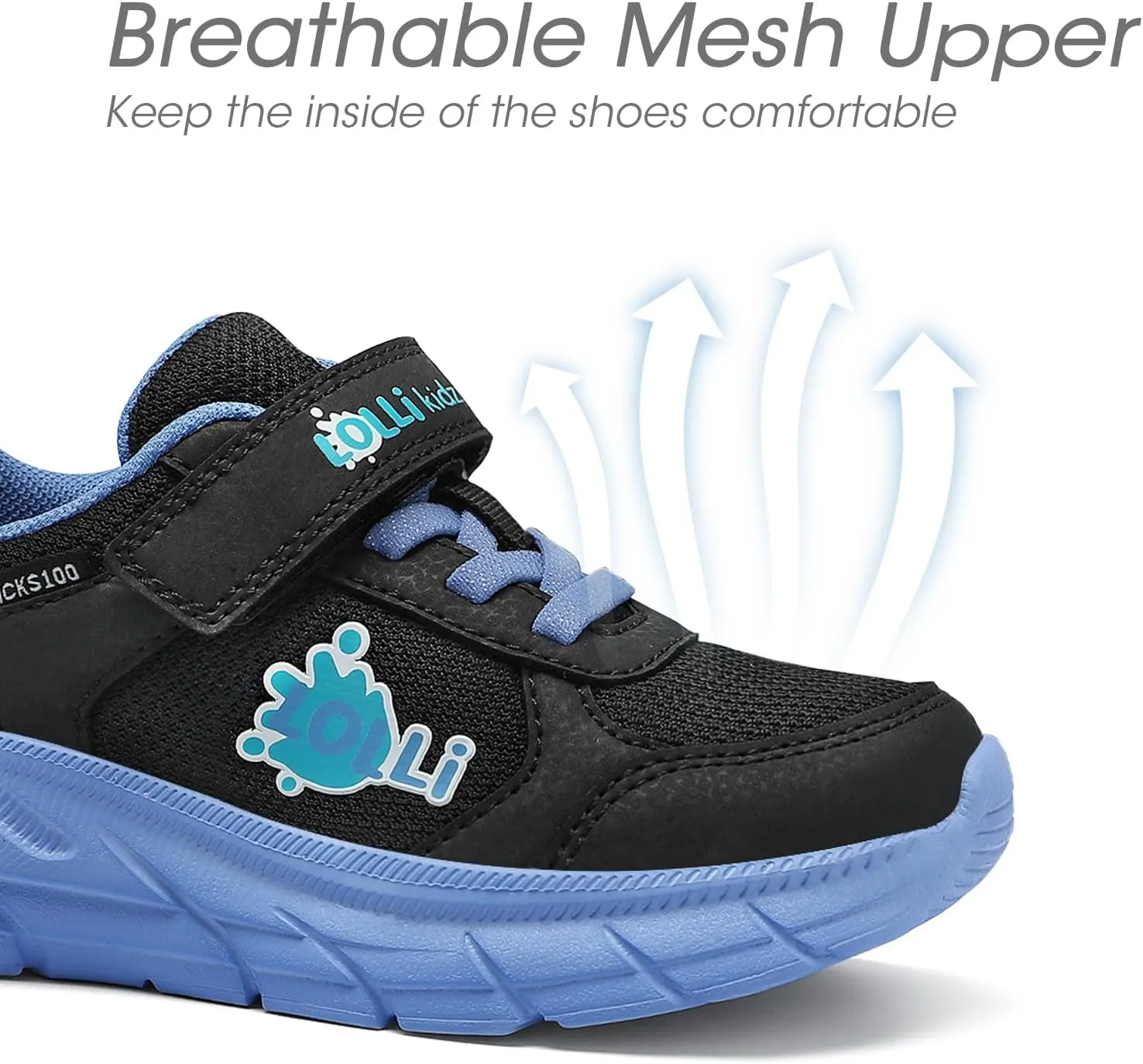LOLLi kidz Kids Tennis Shoes for Boys and Girls Lightweight Breathable Athletic Great Grip Running Gym Sport Sneakers from