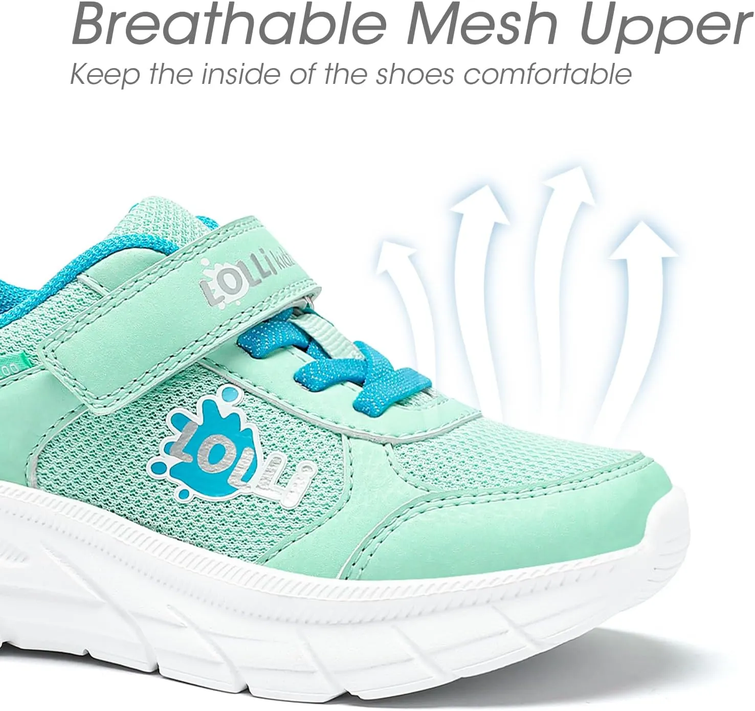 LOLLi kidz Kids Tennis Shoes for Boys and Girls Lightweight Breathable Athletic Great Grip Running Gym Sport Sneakers from